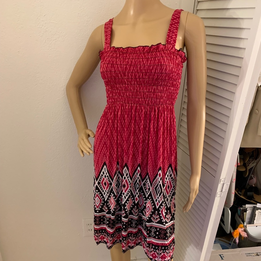 Red midi sun dress size small/medium. Brand new with tags.